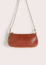 Croc Effect Baguette Bag Plus Sizes Violeta By Mango Usa Leather Bag Design Bags Fashion Bags