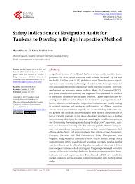 Pdf Safety Indications Of Navigation Audit For Tankers To