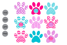 Download Paw Print Monogram Graphic By Cosmosfineart Creative Fabrica PSD Mockup Templates