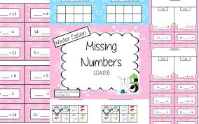 Winter Themed Math Center To Practice Finding The Missing Number In An Addition Or Subtr Winter Themed Math Elementary Education Activities Teaching Elementary