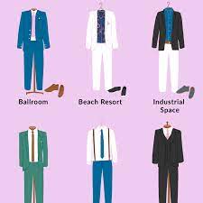 Casual business attire is pretty ambiguous, but generally means slacks, khakis, or a skirt with a dress shirt, blouse or polo. A Complete Guide To Wedding Attire For Men