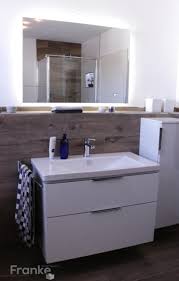 Waschtisch mit waschbecken und mischbatterie ikea godmorgon. Lichtspiegel Mit Einer Waschtischkombination Von Burgbad Www Franke Raumwert De Badezimmer Waschbecken Badezimmer Ablage Badezimmer