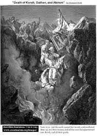 Openbible with bright sunset in the background. Bible Illustrations By G Dore Main Page