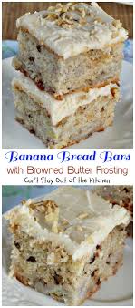 Banana Bread Bars With Browned Butter Frosting Recipe Banana Bread Bars Banana Dessert Easy Banana Dessert Recipes