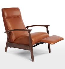 Glenn Walnut Leather Recliner Chair Rejuvenation In 2021 Modern Recliner Chairs Leather Recliner Chair Leather Recliner