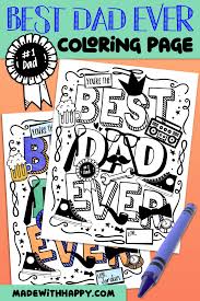Best dad ever coloring page. Best Dad Coloring Pages Free Printable Father S Day Card
