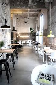 Structura Beton Si Corp Iluminare Negru Cafe Interieur Restaurant Deko Restaurant Interieur