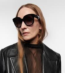 Oversize-Sonnenbrille Audrey in Schwarz