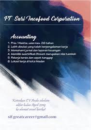 Loker pabrik 2020, loker pabrik cikarang, loker pabrik karawang, loker pabrik purwakarta, loker pabrik tangerang, loker pabrik bogor. Lowongan Kerja Medan Terbaru Di Pt Sari Incofood Corporation Maret 2019 Lowongan Kerja Medan Terbaru Tahun 2021