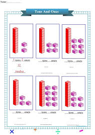 Write in how many groups of ten you have and count up how many trees you have. Tens And Ones Blocks Free Math Worksheets