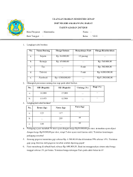 Bruto = tara + netto = 160 + 640 = 800 gram persentase tara = tara bruto × 100 % = 160 800 × 100 % = 20 % dengan demikian, persentase tara obat tersebut adalah 20 %. Ulangan Harian Mtk Aritmatika