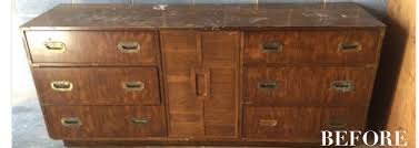 The campaign drawer pulls and ring pulls all mount flush with the material by mortising them in. 7 Easy Steps To The Pefrect Campaign Dresser Makeover The Vogue Room