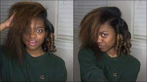 Flat Iron Curls On Blowout Natural Hair Youtube