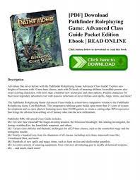 I recently discovered a combination of class options that allow you to make a pretty awesome crafter in pathfinder. Pdf Download Pathfinder Roleplaying Game Advanced Class Guide Pocket Edition Ebook Read Online