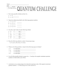 Quantum numbers worksheet name 1. Quantum Numbers Worksheet