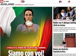 Inhaltlich verantwortlich für bildplus digital ist die axel springer. Siamo Con Voi La Pagina Ipocrita Della Bild Sull Italia E La Lotta Al Virus Corriere It