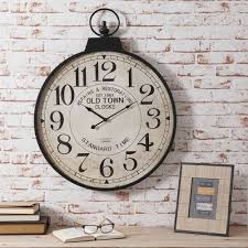 Horloge Gousset En Metal D 60 Cm Vintage Horloge Murale Vintage Idees Vintage Horloge Murale