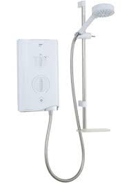 Mira Sport Thermostatic Electric Shower 9 8kw White Chrome Electric Showers Mira Showers Shower