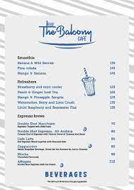 Services • taj fisherman's cove resort & spa, chennai. The Balcony Cafe Menu Menu For The Balcony Cafe Nungambakkam Chennai Chennai
