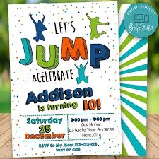 Get 30% off sky zone promo codes for july 2021. Printable Sky Zone Trampoline Parks Birthday Invitation Diy Bobotemp