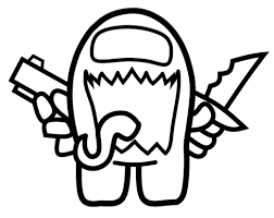 Impostor Segurando Pistola E Faca Para Colorir Imprimir E Desenhar Colorir Me