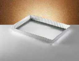 1224 Tortiera Rettangolare Liscia Bordo Festonato Shaped Edge Rectangular Baking Pan Cm 30x20 Piccoli Bordo