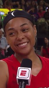 Allisha Gray interview after winning WNBA three point contest