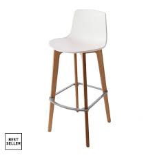 — 35 h × 17.7 w × 18.1 d × 29.5 seat height materials — lacquered ash or oak wood, felt pads. Lottus Wood Stool Enea Contract Brands
