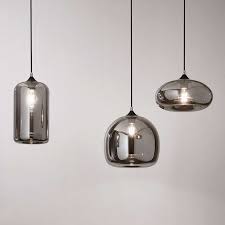 pendelleuchte fiona grau transparent pendelleuchte leuchten deckenfluter led