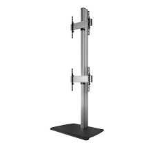 It includes both a freestanding base and grommet installation option. B Tech Btf842 2 4m High Dual Tv Stand For Screens Up To 65 Inches Av4home