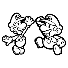 Print cartoon mario bros sa16d coloring pages. Mario And Luigi High Five In Mario Brothers Coloring Page Color Luna Mario Coloring Pages Super Mario Coloring Pages Coloring Pages