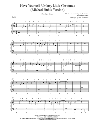 The mp3 and midi files have been created to play the music to a good style, so they can be used to help improve your. Have Yourself A Merry Little Christmas By Michael Buble Piano Sheet Music Rookie Level