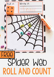 Draw enough squares on the board for each s to be able to question ball: Spider Roll And Count Math Game Life Over C S
