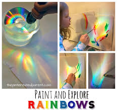 Make Explore Paint Rainbows The Pinterested Parent Preschool Art Projects Rainbow Experiment Science Experiments Kids