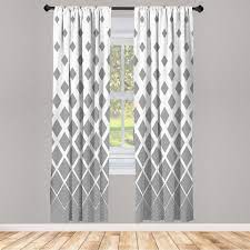 Kostenlose lieferung bei ihrer ersten bestellung mit versand durch amazon. Gardine Fensterbehandlungen 2 Panel Set Fur Wohnzimmer Schlafzimmer Dekor Abakuhaus Geometrisch Schwarz Weisse Quadrate Online Kaufen Otto