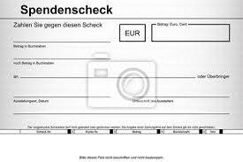 Scheckformular ii 313, 318 scheckgesetz ii 312. Spendenscheck Muster Weiss Fototapete Fototapeten Myloview De