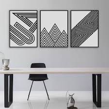 Abstract Art Shapes Black And White Modern Abstract Black Lines A4 Poster Nordic Home Decor Canvas Wall Art Painting Geometric Shapes Art Canvas Painting Geometric Shapes