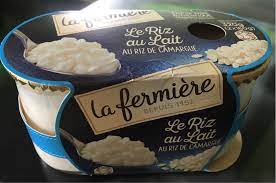 Riz au lait à la crème fraîche. Le Riz Au Lait Au Riz De Camargue La Fermiere 320 G 2x160g