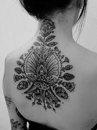 Black And Grey Back Tattoos For Females Pin By Julia Haman On Body Modifcations Back Tattoo Women Tattoos Tribal Flower Tattoos