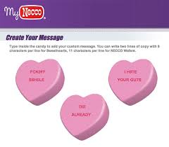 Movies games audio art portal community your feed. My Bitter Valentine Order Some Custom Anti Sweethearts Candies