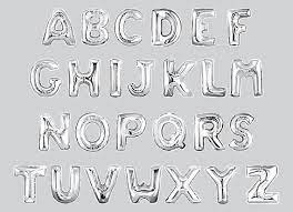 Instant Download Vector Art Shiny Silver By Sghillustration Silver Letter Balloons Letter Balloons Balloon Words