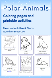 Free Polar Animals Printable Coloring Pages Alphabet Worksheets For Toddlers Preschool Thru 2nd Grade Polar Animals Alphabet Worksheets Preschool Preschool