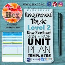 This Is A Blank Unit Plan Template For Integrated Topic Level 2 New Zealand Curriculum It Is An Easy To U Unit Plan Template Writing Unit Plans Writing Units