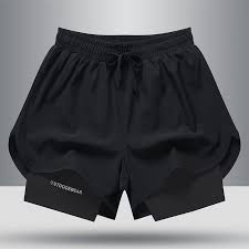 Quần short thể thao Quần chạy bộ thể dục kiểu Mỹ cho nam quần short bóng rổ  ba điểm tập luyện giả hai lớp chống hở | Sabomall