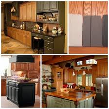 Dated Orange Oak Cabinets Freshen It Up By Painting Just A Section Or An Island Updated Kitchen Kitchen Redo Kitchen Cabinets