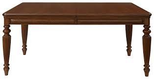 Shop rattan and bamboo sofa tables, end tables, magazine racks, home bar, tiki bar, bar stools, dining sets, consoles, curio cabinets and more. Stillwater Furniture Tropical Breeze 200433819 Tropical Dining Table With Leaves Baer S Furniture Dining Tables