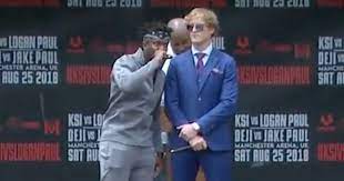 Ksis jokes were awful this press conference but i believe that particular one was making fun of greg paul from last year. Ksi Vs Logan Paul Press Conference Recap As Youtube Fighters Face Off Before Grudge Clash Mirror Online