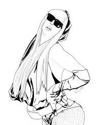 Beautiful lady gaga singing coloring page for kids of all ages. Lady Gaga Celebrities Printable Coloring Pages