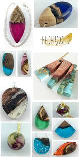 New Resin And Wood Jewelry Collection By Federgold Joyas De Resina Joyeria De Resina Resina