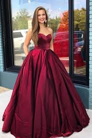 A Line Sweetheart Floor Length Burgundy Prom Dress With Pockets Princess Prom Dresses Burgundy Prom Dress Prom Dresses With Pockets
